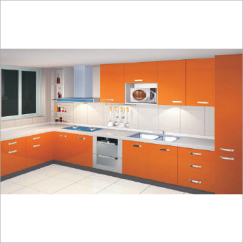 Available In Any Color L Shape Modular Kitchen