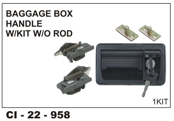 Baggage box handle w/kit w/o rod