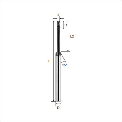 Long Neck Square 2f Type Solid Carbide Endmills