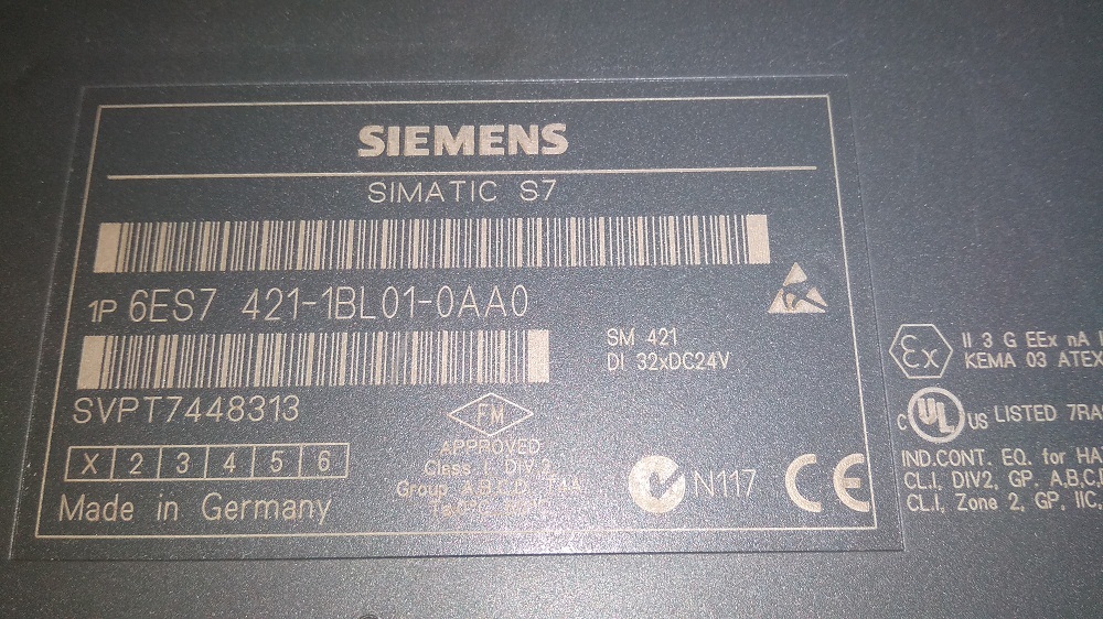 SIEMENS SIMATIC S7 400 MODULE 6ES7 421-1BL01-0AA0