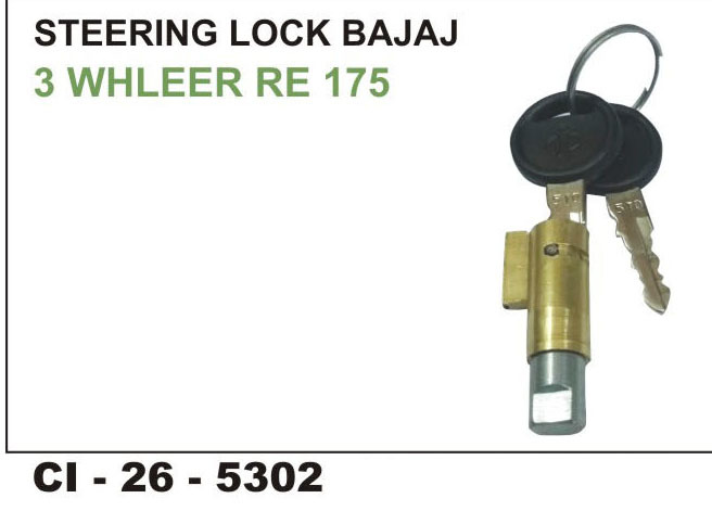 Steering lock bajaj 3 wheeler RE 175