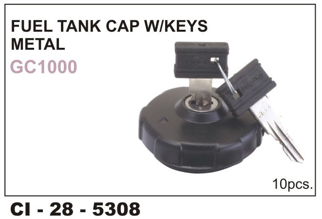 Fuel Tank Cap w/keys Metal GC1000