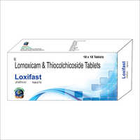 Lornoxicam And Thiocolchicoside Tablet - 10x10 Box | Muscle Stiffness Relief, Joint Disorder Treatment, Easy Dissolution