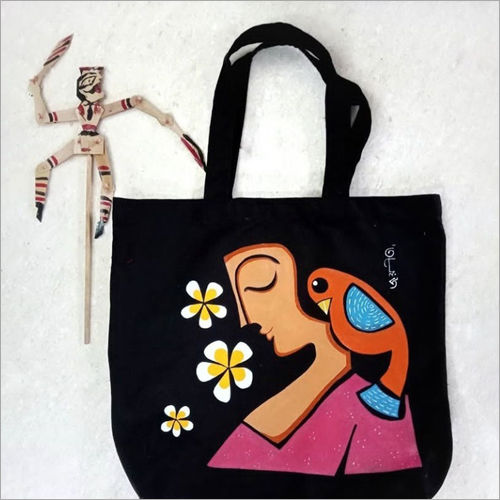 Available In Different Color Jute Printed Shoulder Bag