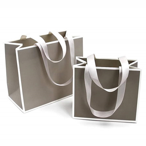 Jewelry Packaging Ribbon Handle Paper Bag By ISHAAN LOGISTIQUE