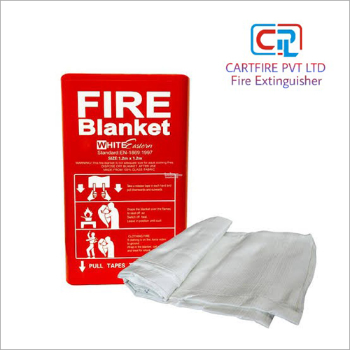 Fire Blanket - Fiberglass, 1m x 1m, White | ISO 9001 Certified, Durable Material, Easy Use, Effective Suppression, 550Â°C Temperature Rating