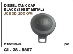 Diesel Tank Cap Black (sheet Metal) JCB 3D, 2Dx o/m