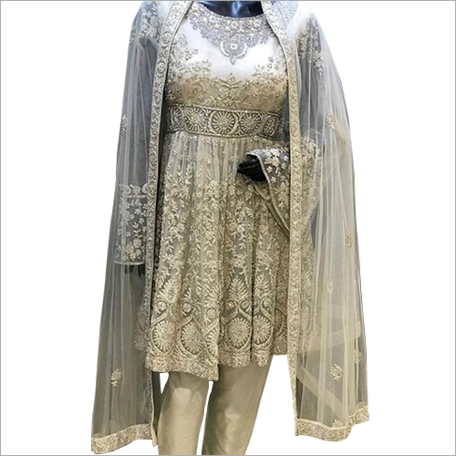 Available In Different Color Ladies Embroidered Bridal Suit