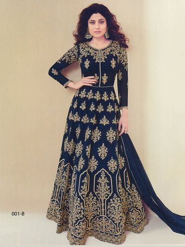 Navy Blue Anarkali Suits