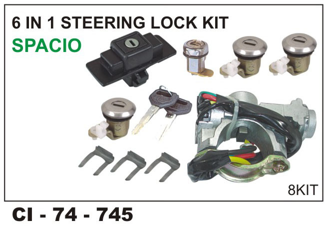 6 in 1 Steering Lock Kit SPACIO