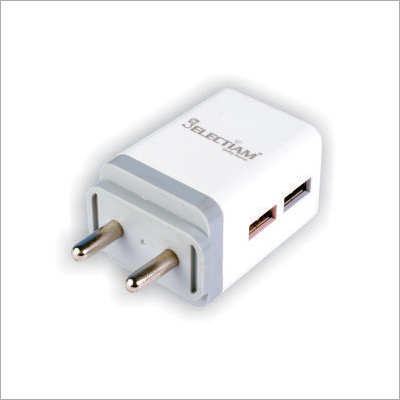 Dual Slot Fast Mobile Charger - Eco Friendly Metal, 5V 2.8A Output | Fast Charge, Auto LP, Inbuilt Heat Protection, Compatible with Multiple Devices