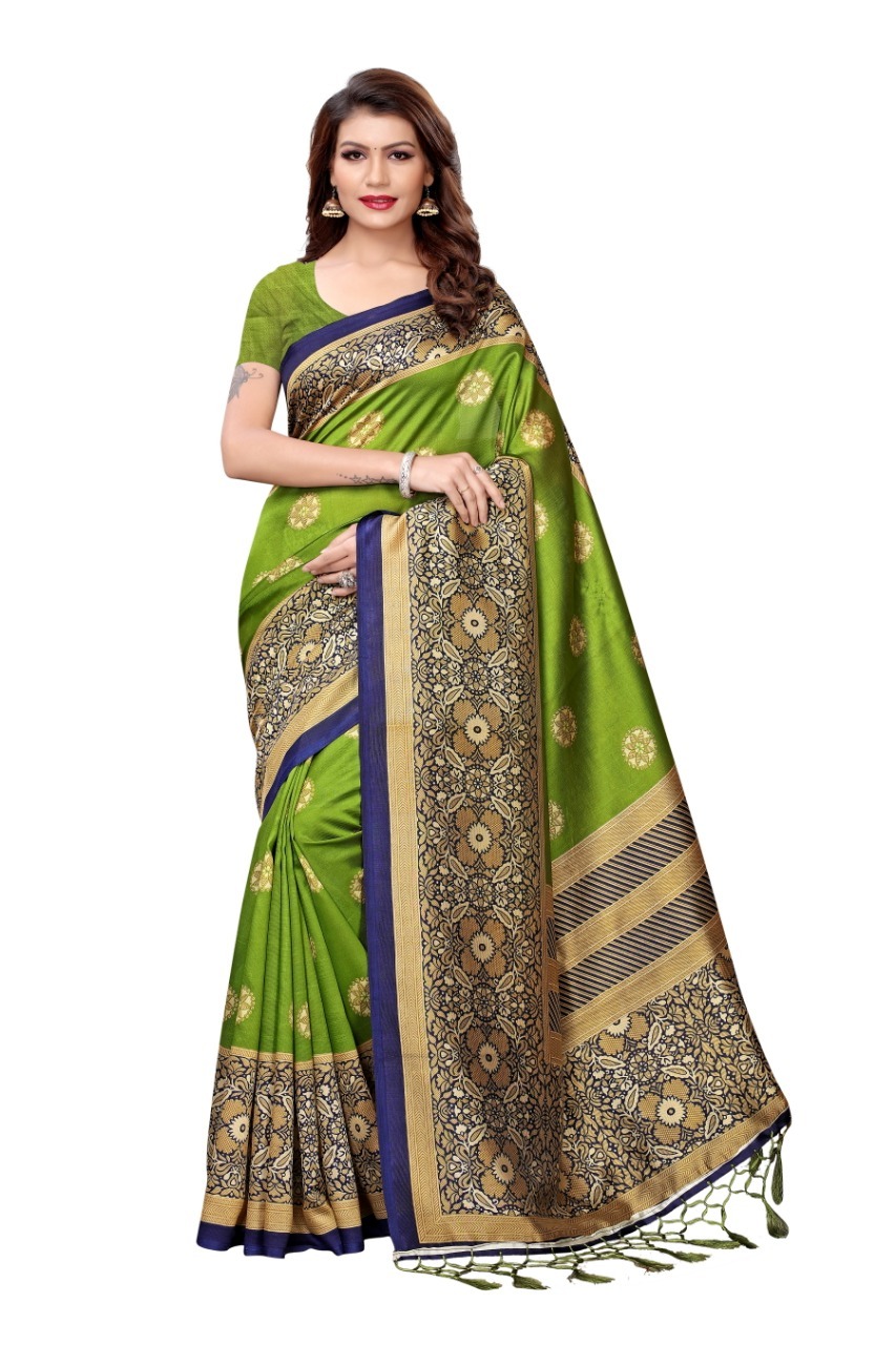 New Designer Mysore Silk saree with jhalar