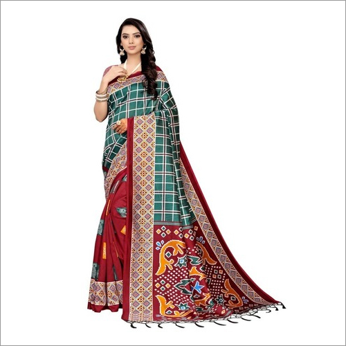 New beautiful print Mysore Silk saree