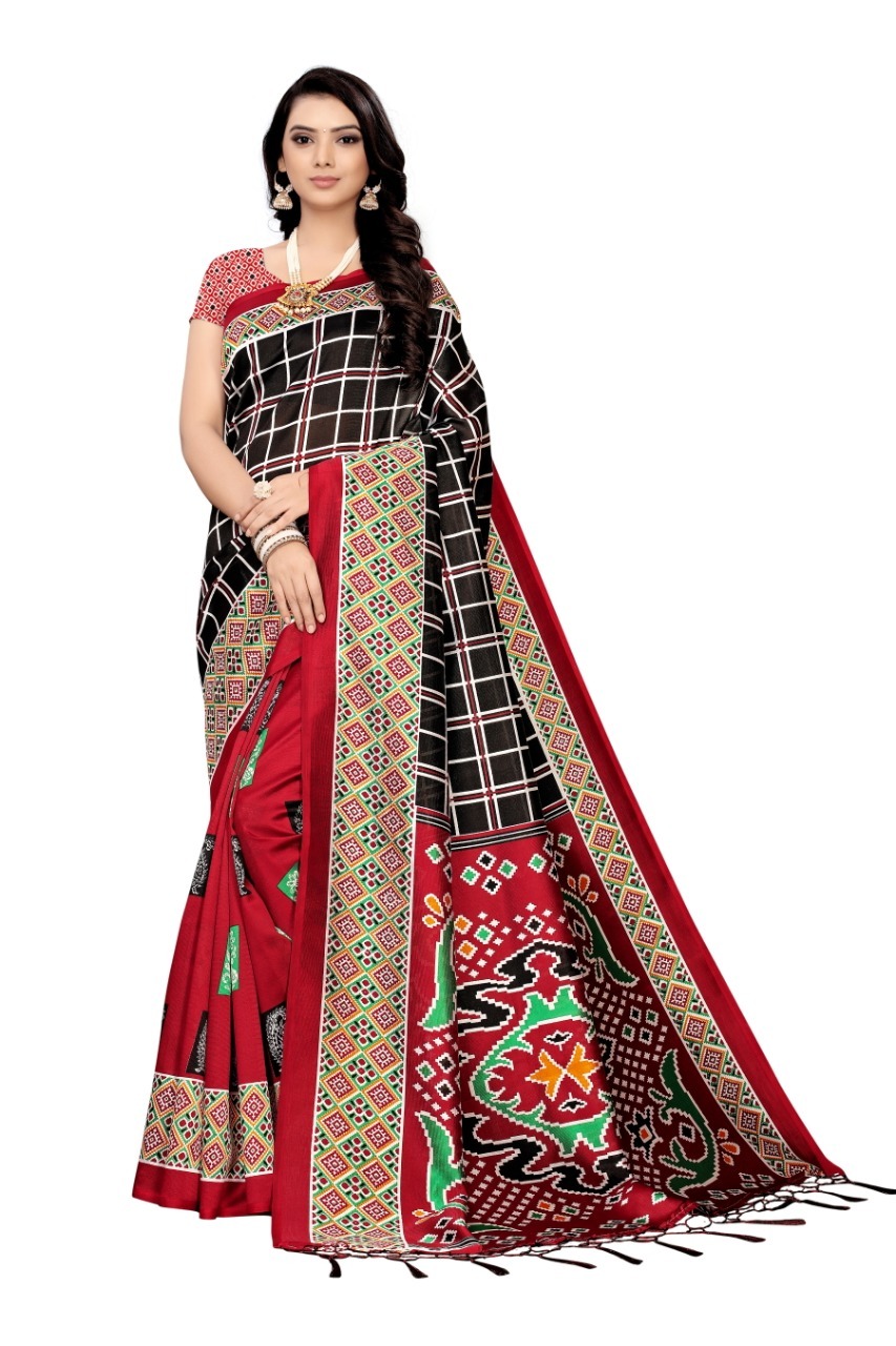 New beautiful print Mysore Silk saree