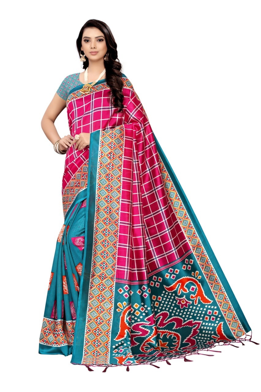New beautiful print Mysore Silk saree