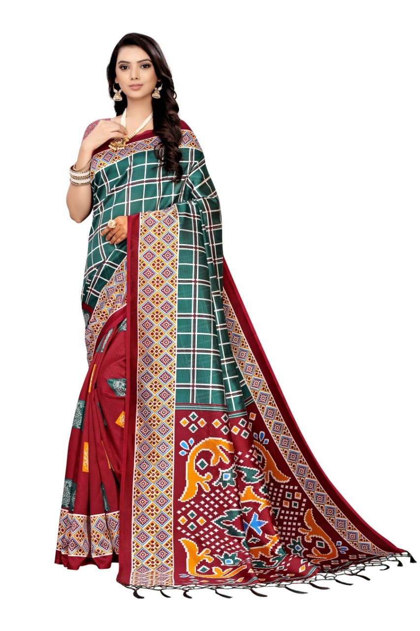 New beautiful print Mysore Silk saree