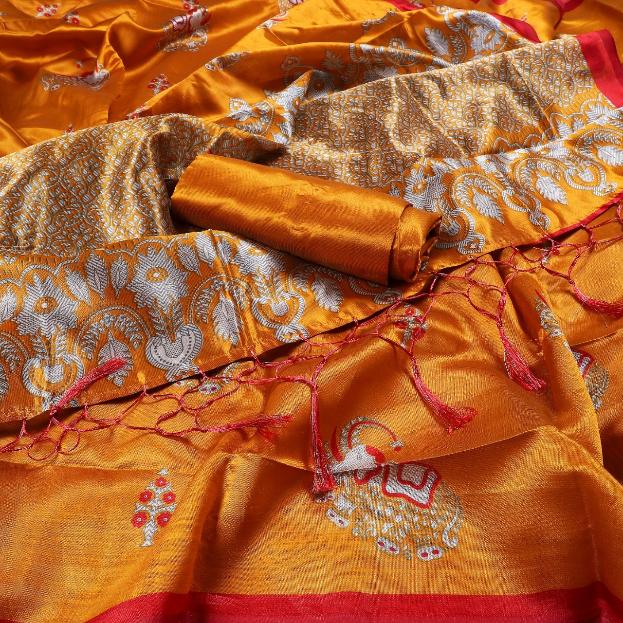 New Mysore Silk saree with jhalar