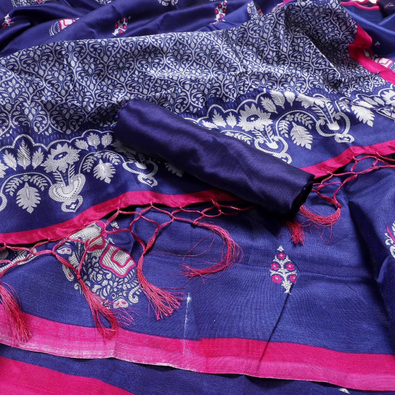 New Mysore Silk saree with jhalar