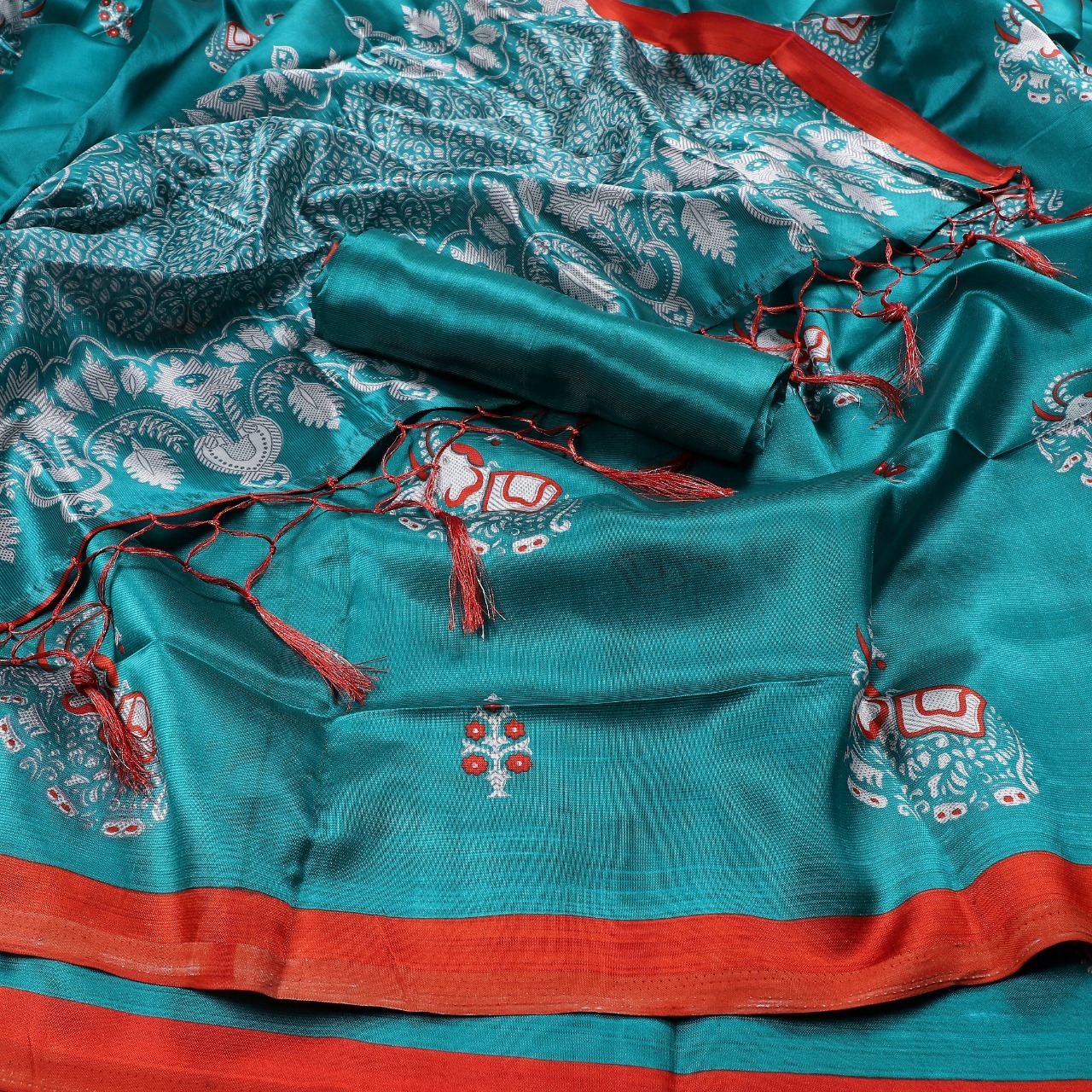 New Mysore Silk saree with jhalar