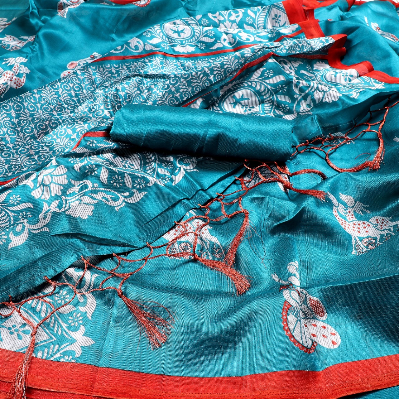 New Mysore Silk saree with jhalar