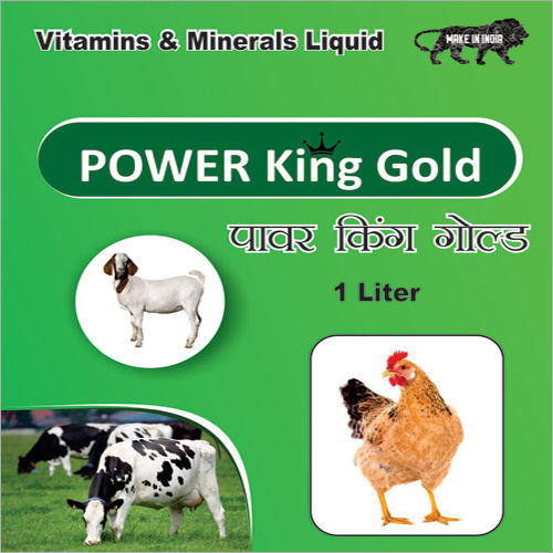 1 ltr Power King Gold Veterinary Vitamin And Minerals Liquid Supplement