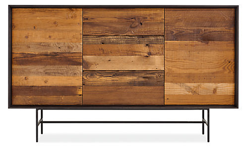 Mango Ara Side Board Storage Cabinet - Solid Teak, 117x46x85 cm, Natural Finish | Machine Made, Indoor Furniture, Iron Accents, Carpenter Assembly