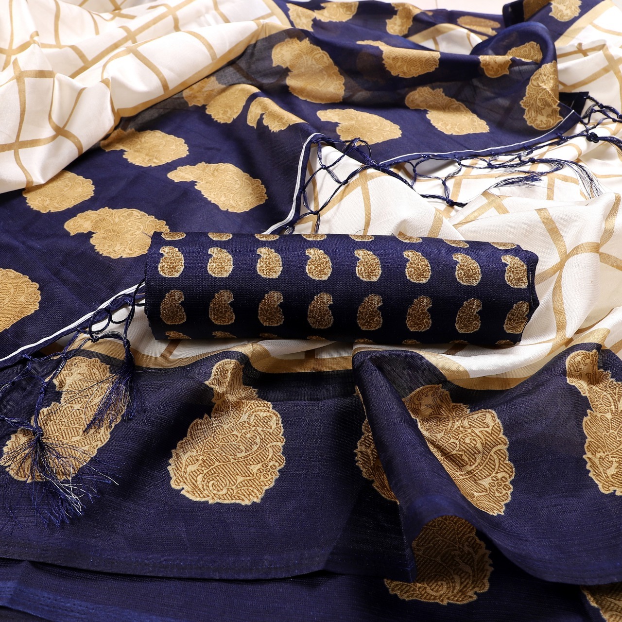 Flower print mysore silk saree