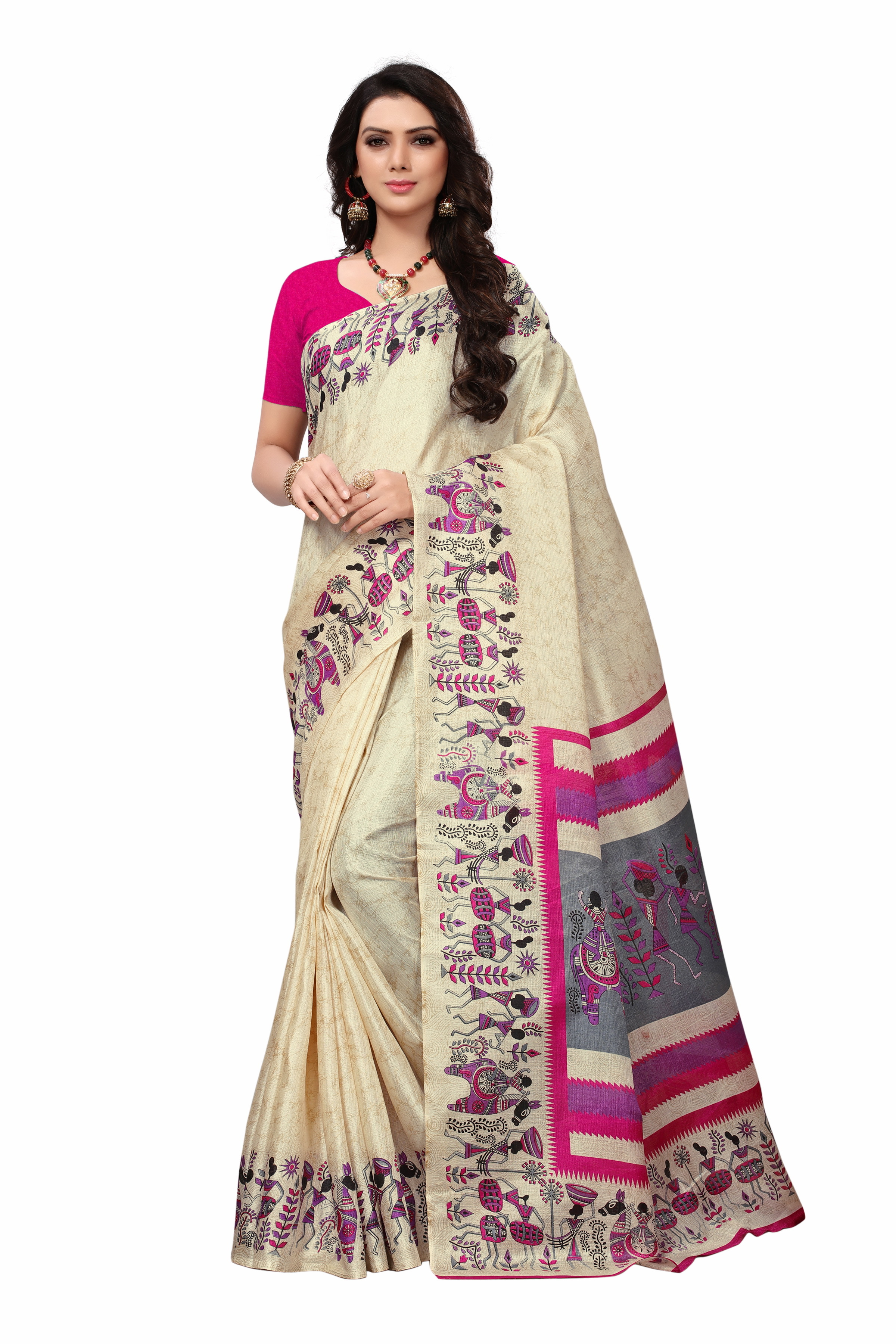 New jute silk saree