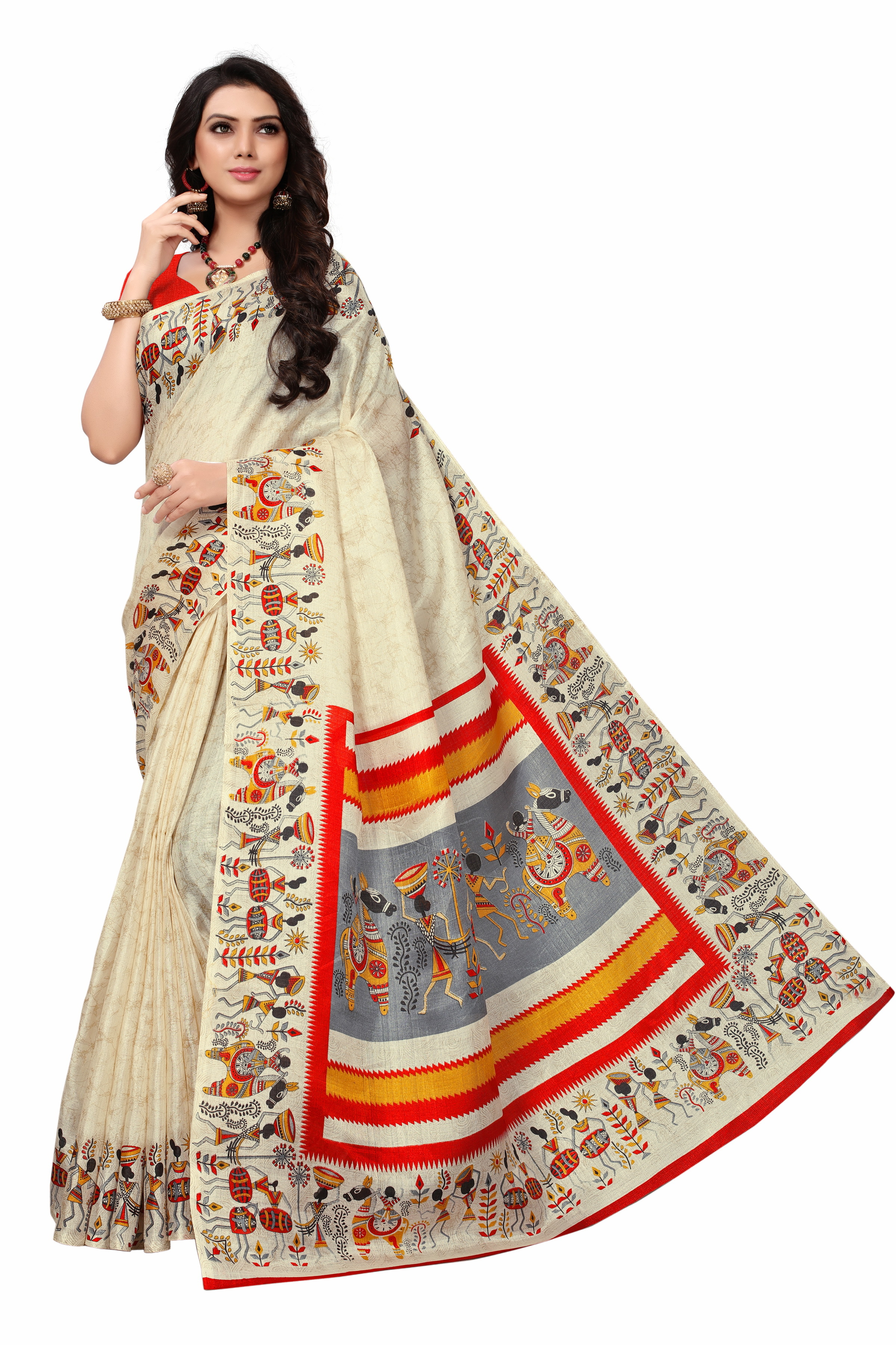 New jute silk saree
