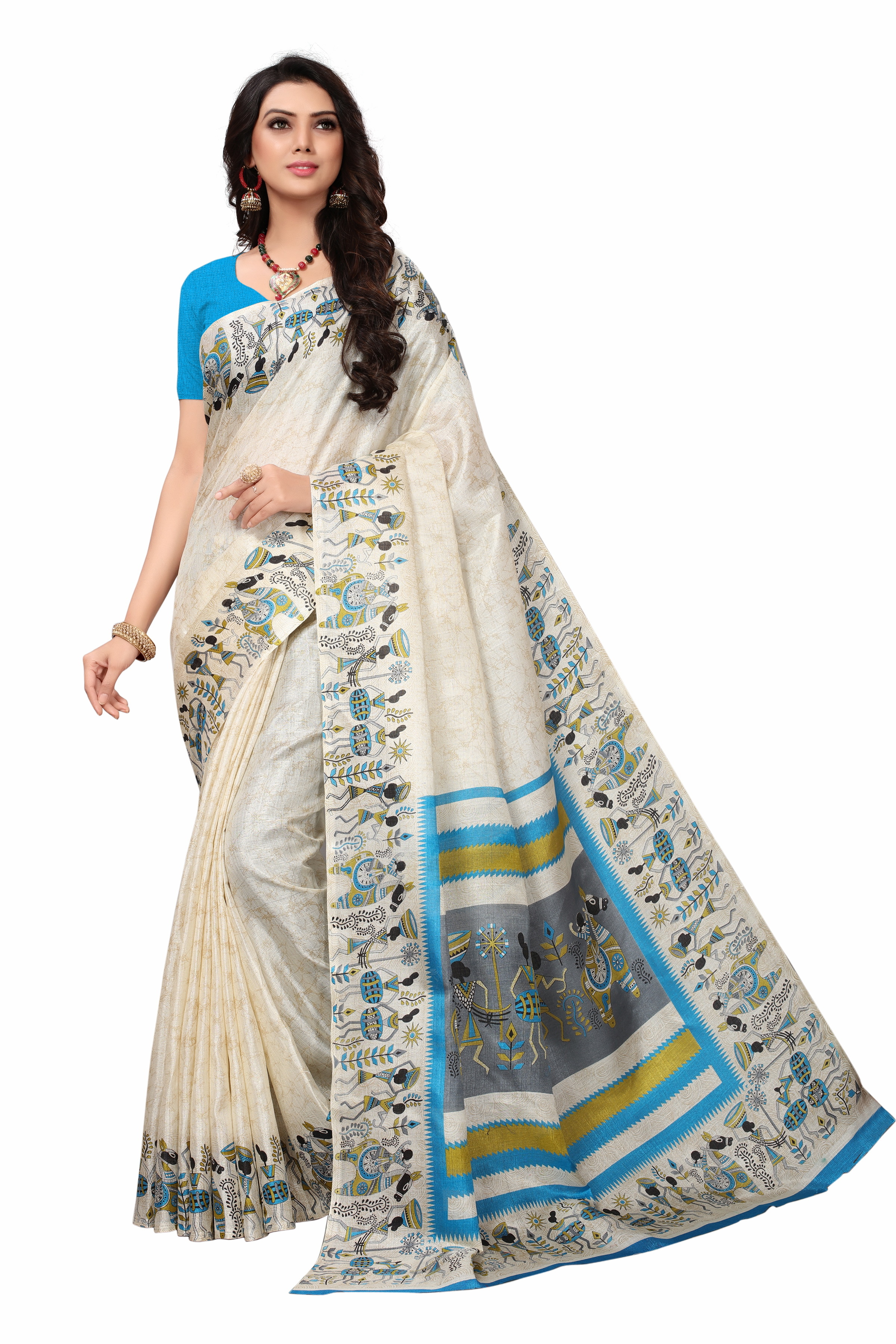 New jute silk saree