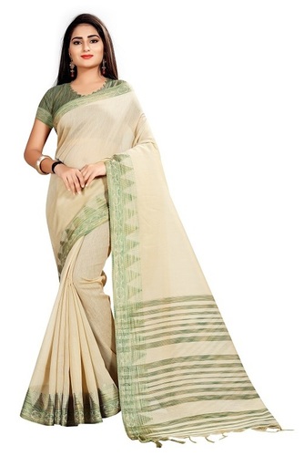 4 Colors Available Cotton Saree