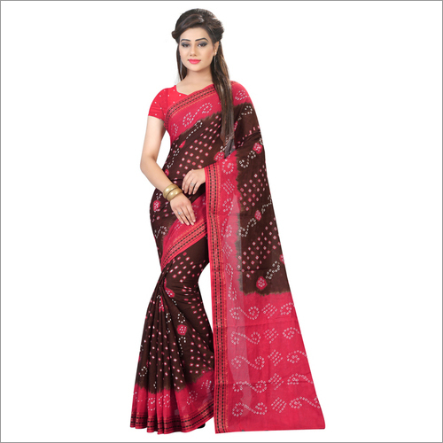 New designer cotton bandhani saree