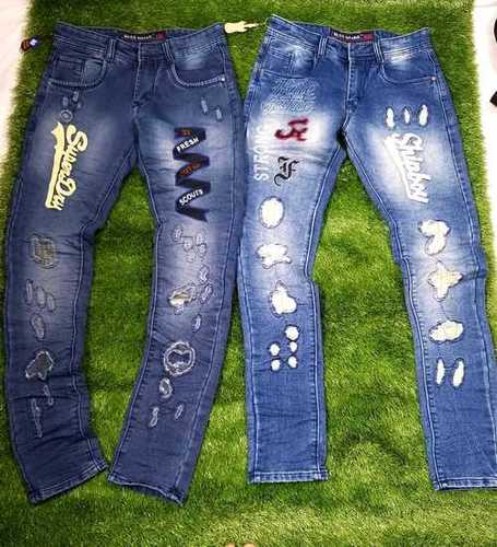 Mens Washed Jeans