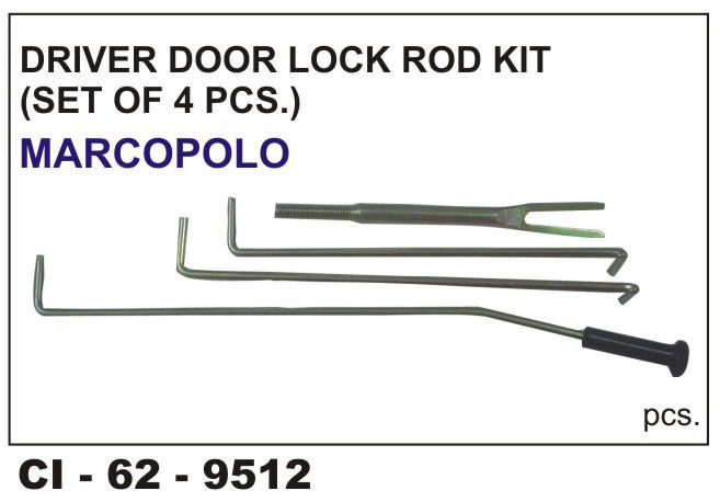 Driver Door Lock Rod Kit (Set Of 4 Pcs) Marcopolo Warranty: Yes