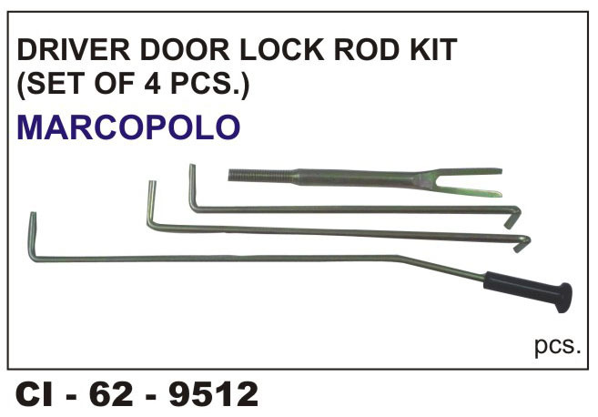 Driver door lock rod kit (set of 4 pcs) MARCOPOLO