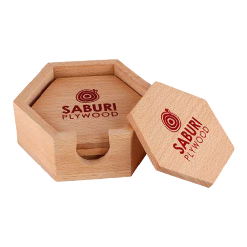 Wood Coaster Set Of 6 Plates