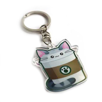 Acrylic Metal And Wooden Keychain  