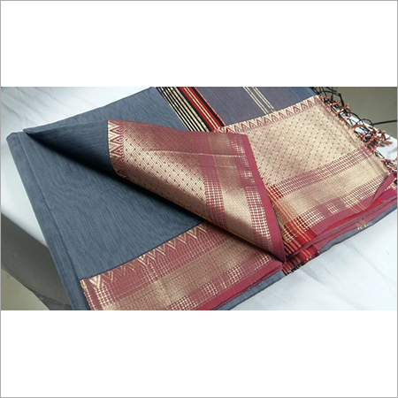Cotton Silk Designer Border Handloom Saree