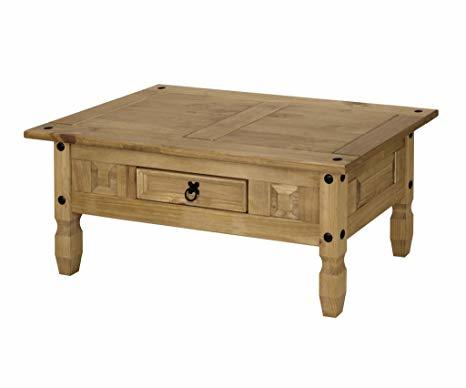 Machine Made Coffee Table With Single Drawer