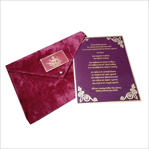 Silk Screen Customized Wedding Card