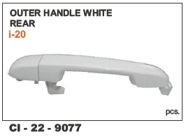 Outer handle white REAR i20