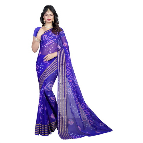 Fancy Festive Wear Bandhani Chiffon saree