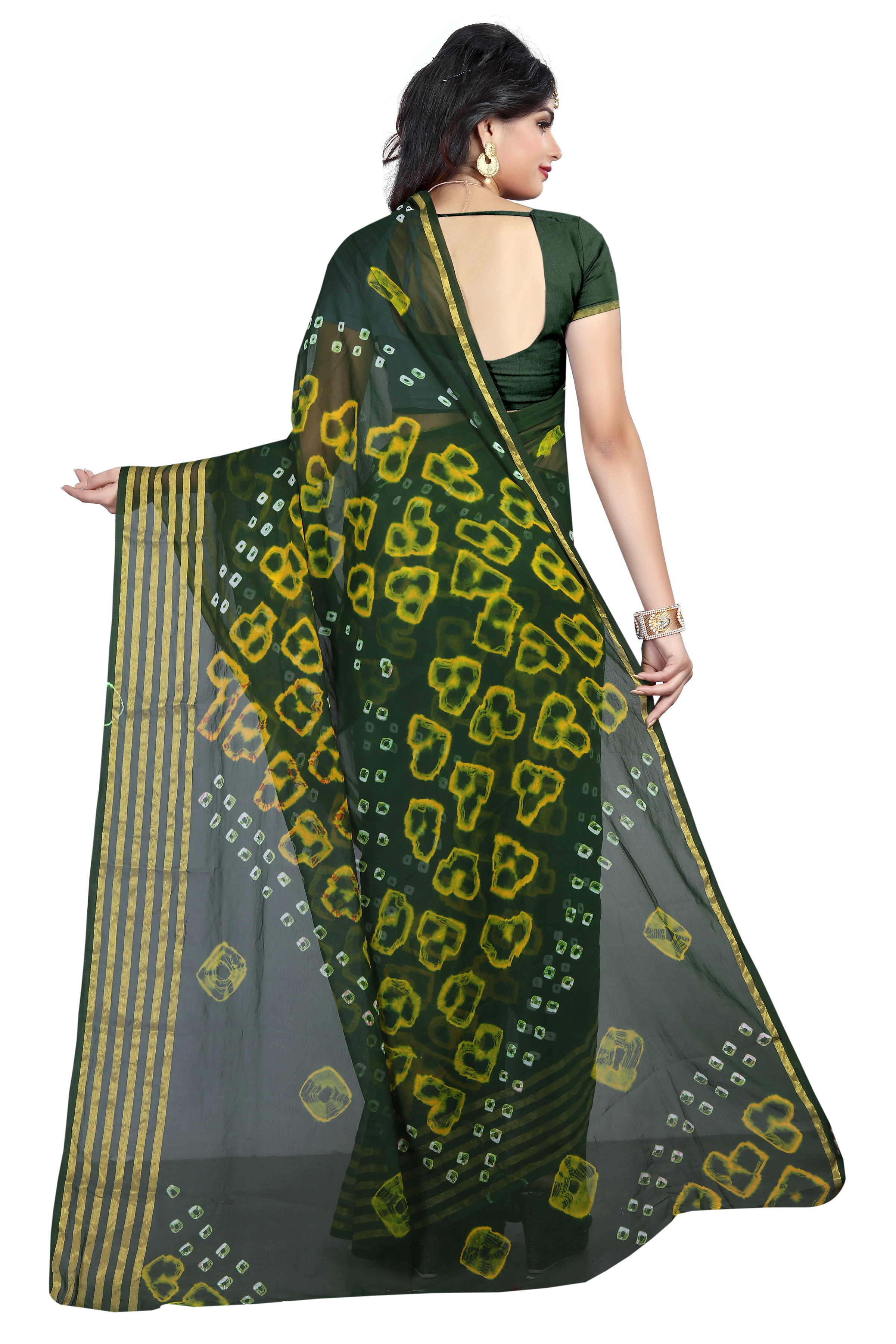 Fancy Festive Wear Bandhani Chiffon saree