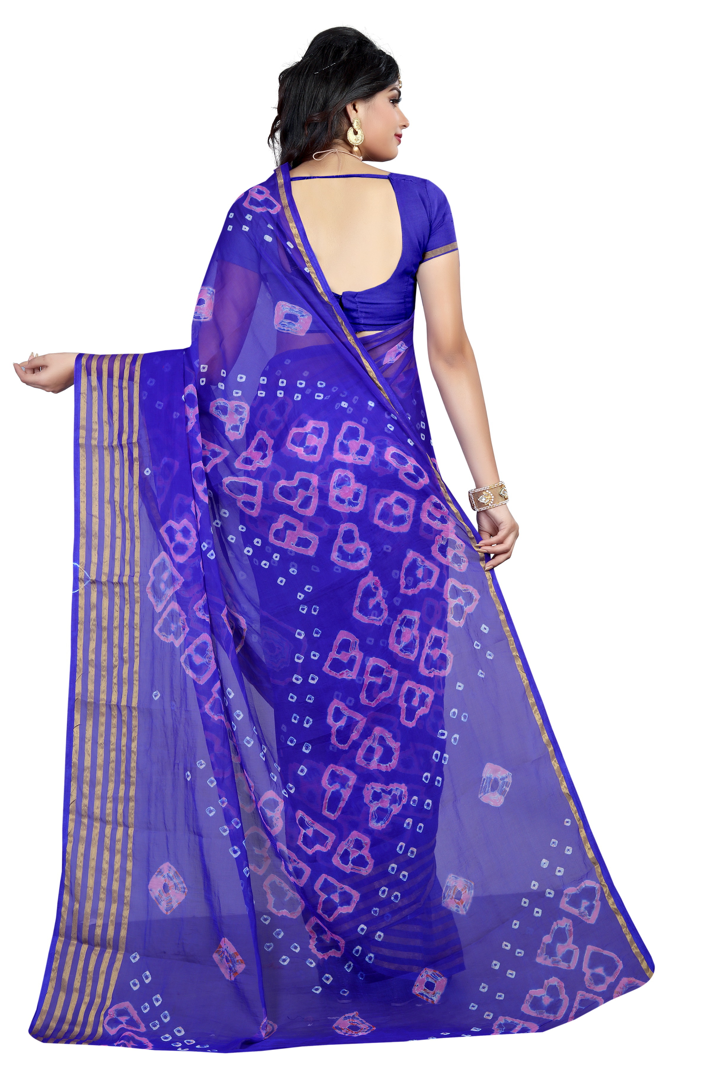 Fancy Festive Wear Bandhani Chiffon saree