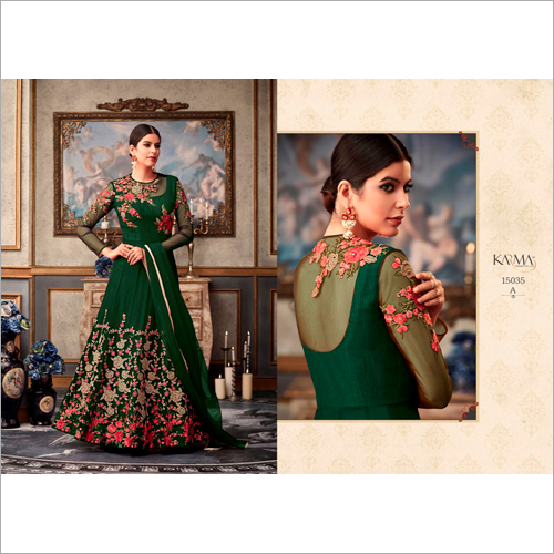 Available In Different Color Ladies Floor Length Suit