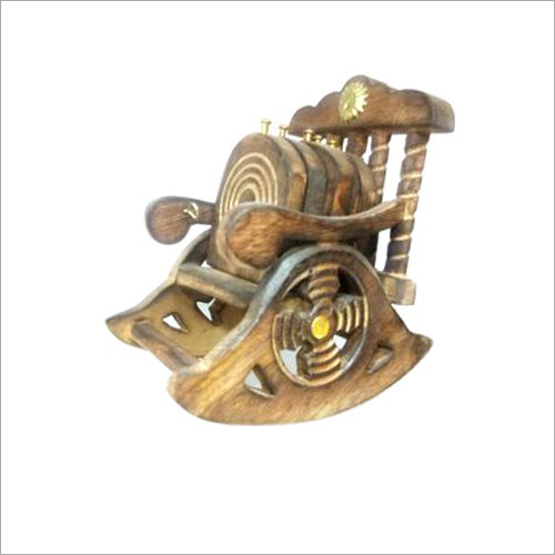 Wooden Tea Coaster Set - Set of 6 Coasters | Antique Imitation Wood Design