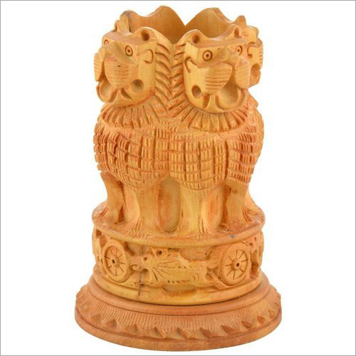 Polished Brown Wooden Ashoka Pillar