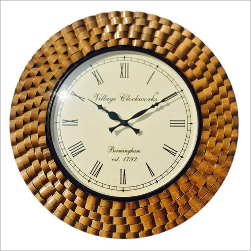 Round Wooden Wall Clock