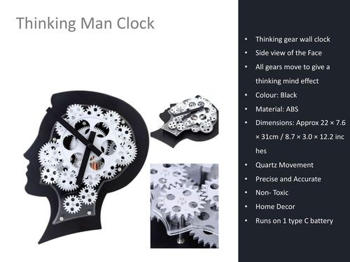 Thinking Men Clock Promotional Gifting