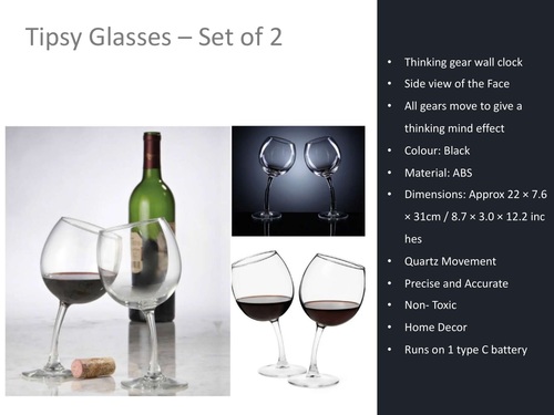Tipsy Glasses By ISHAAN LOGISTIQUE